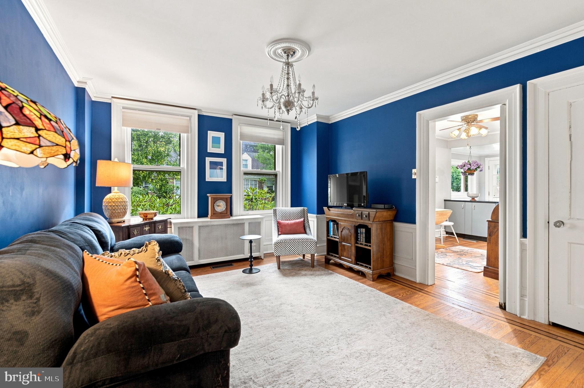 145 Kathmere Road Havertown, PA 19083 - Photo 18 of 49 Charming blue-hued living space.