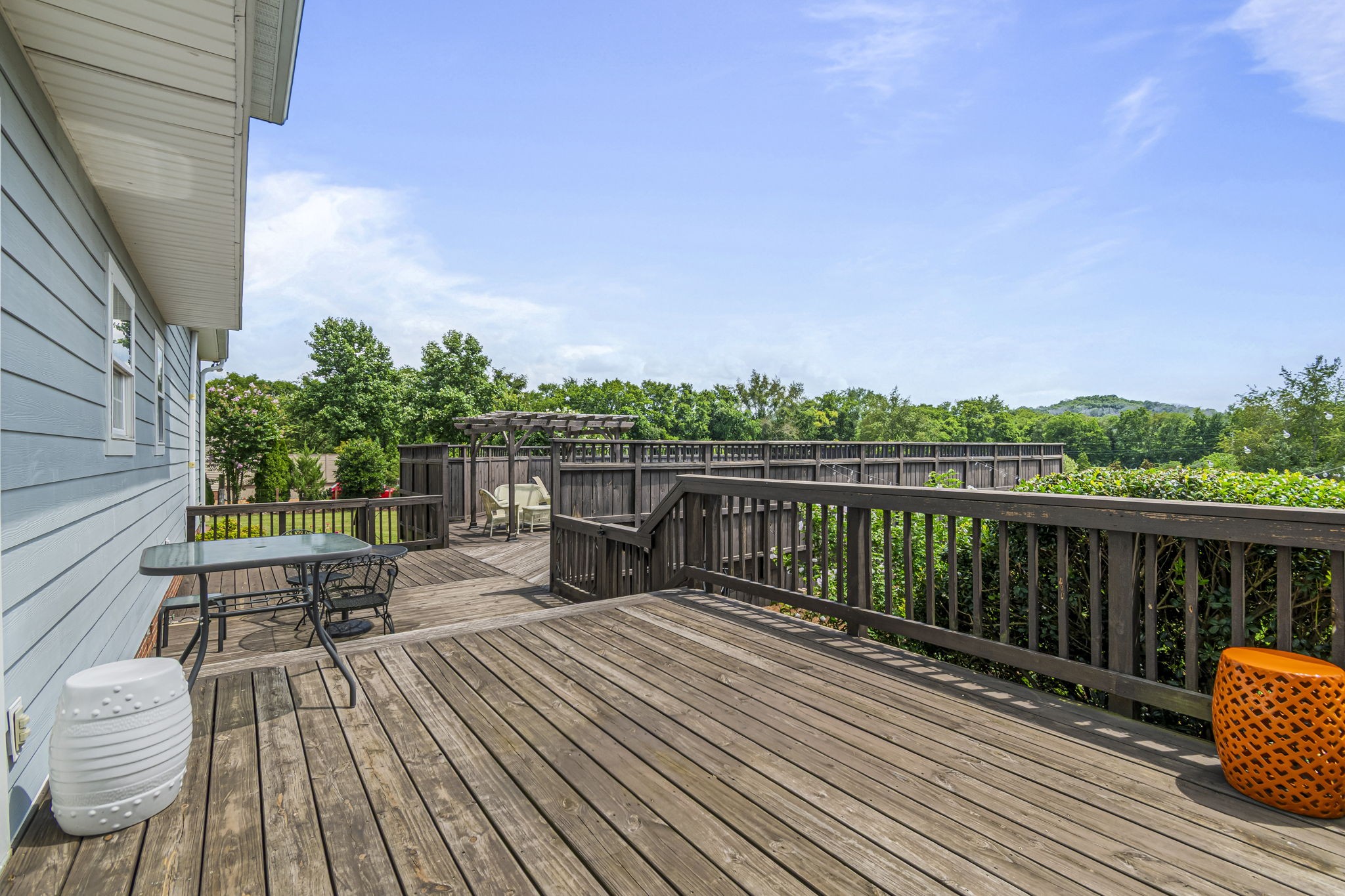 3137 Southall Road Franklin, TN 37064 - Photo 32 of 51 a view of balcony with wooden floor and outdoor seating