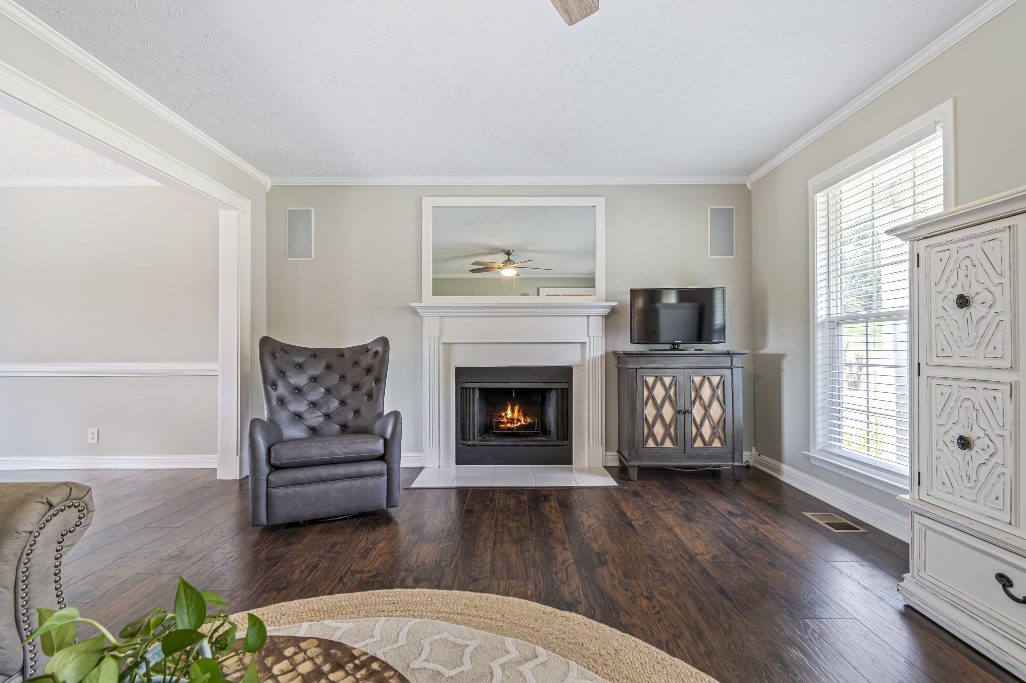 3137 Southall Road Franklin, TN 37064 - Photo 8 of 51 a living room with furniture and a fireplace