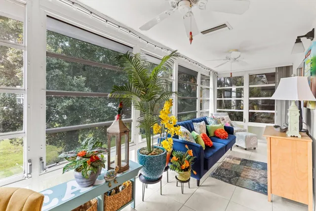 a living room filled with furniture