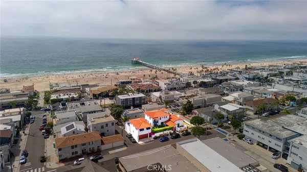 an aerial view of a city