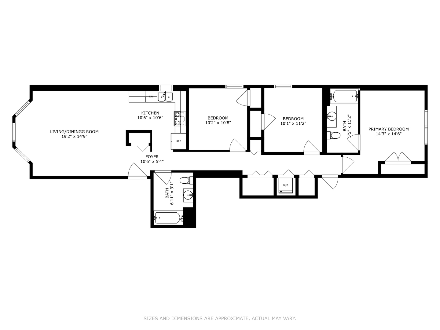 1022 South Racine Avenue, Unit 201 Chicago, IL 60607 - Photo 13 of 13 a picture of a floor plan
