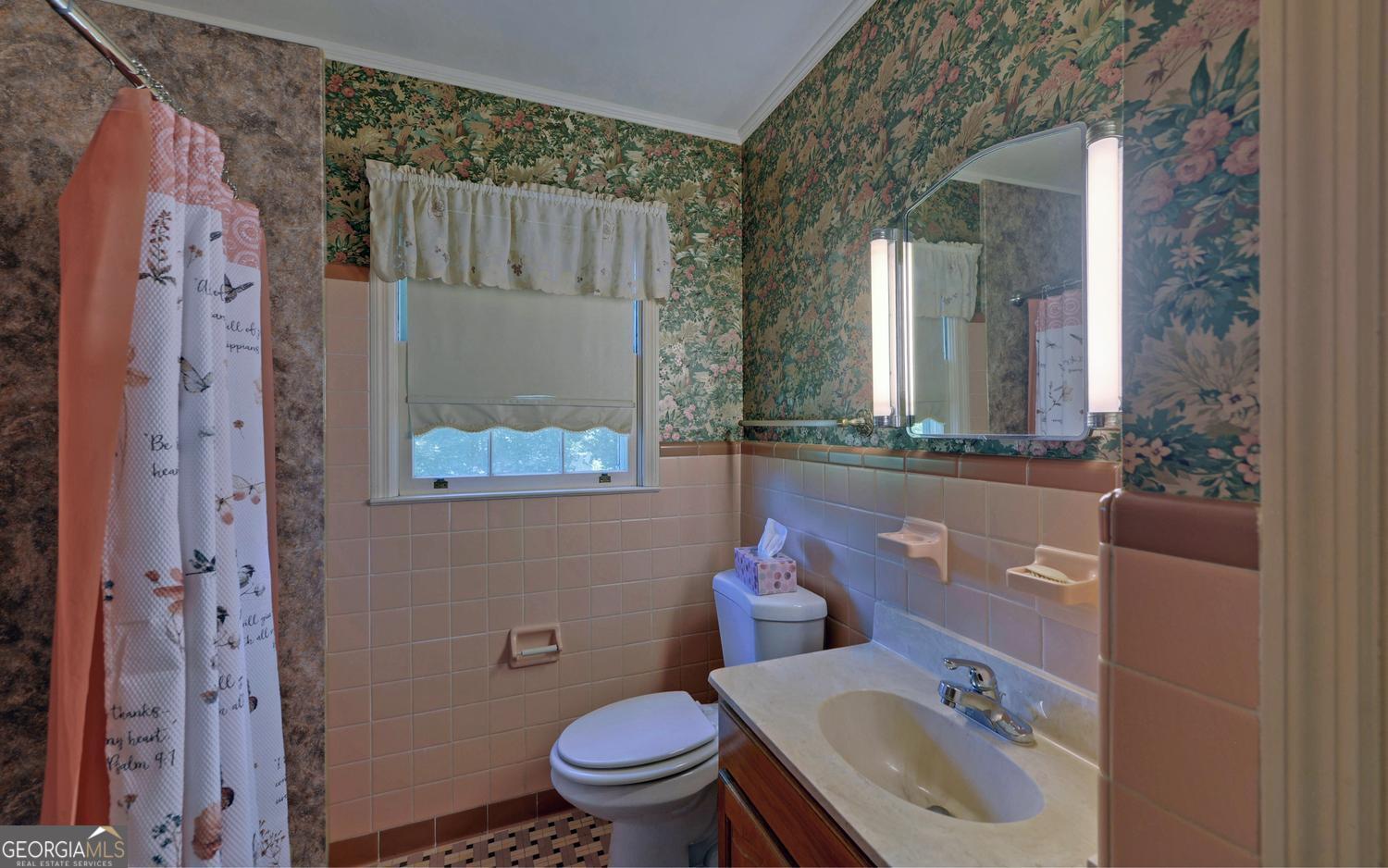 400 Harris Street Toccoa, GA 30577 - Photo 22 of 49 a bathroom with a sink toilet and mirror