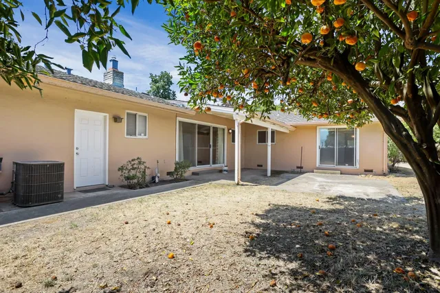 a backyard of a house