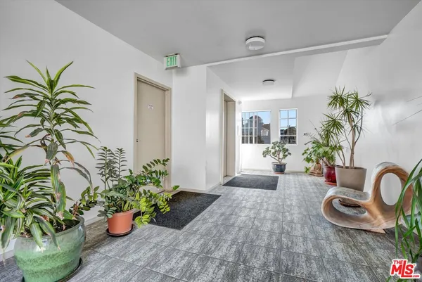 a view of a entryway of flower room