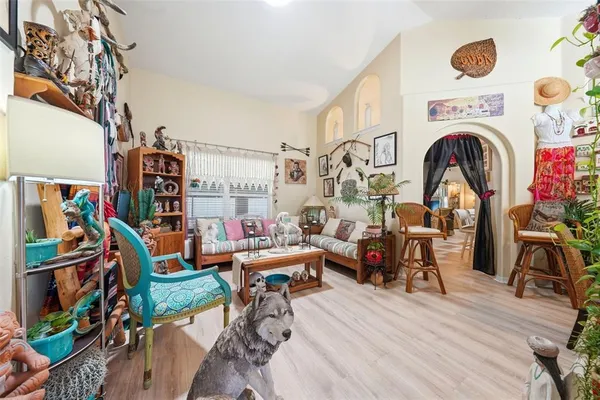 a living room with lots of furniture and a couch
