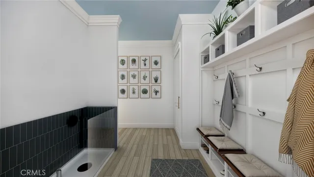 wooden floor in a gallery