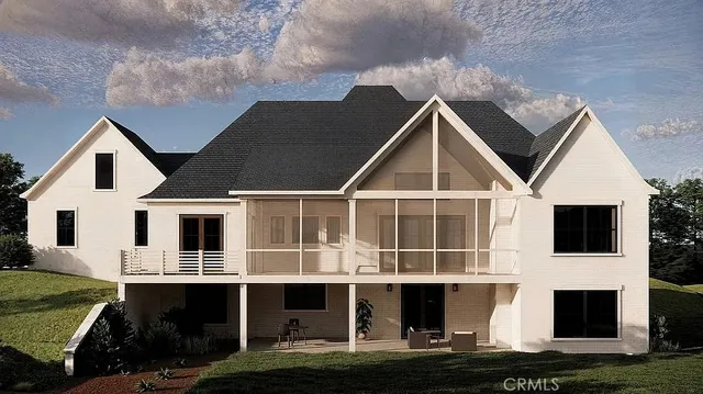 a front view of a house with windows