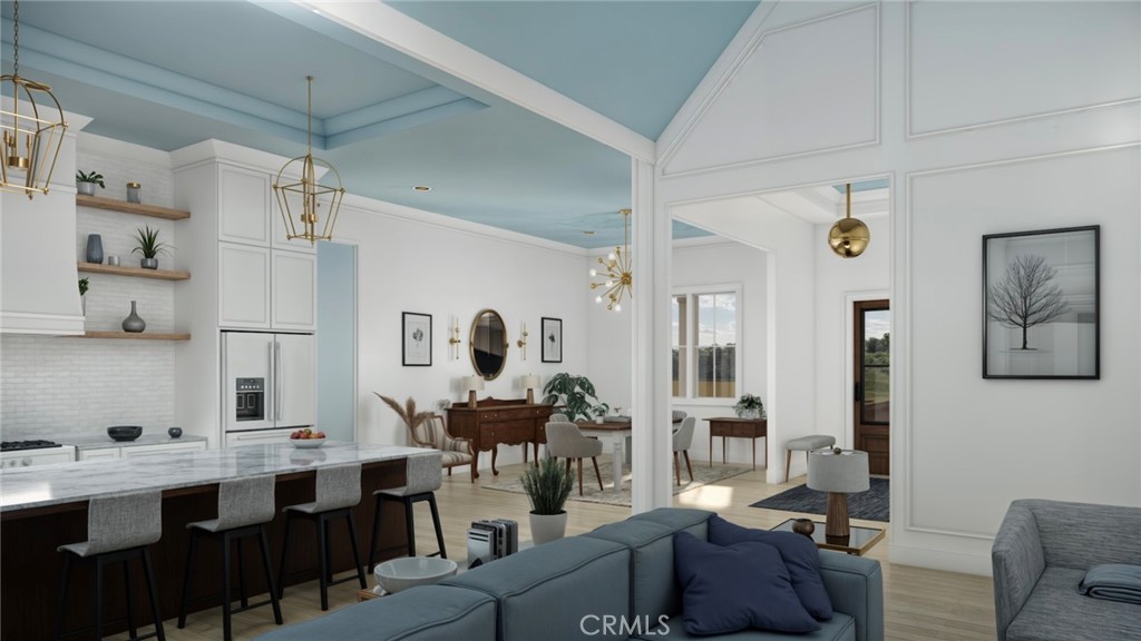 105 Homestretch Circle Outside Area (outside Ca), KY 40356 - Photo 5 of 22 a living room with furniture kitchen view and a chandelier