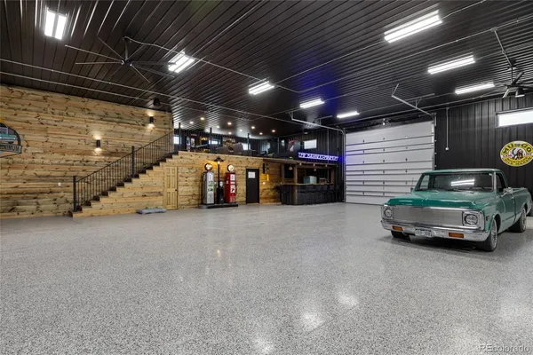 a car parked in garage