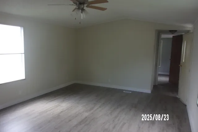 an empty room with a window