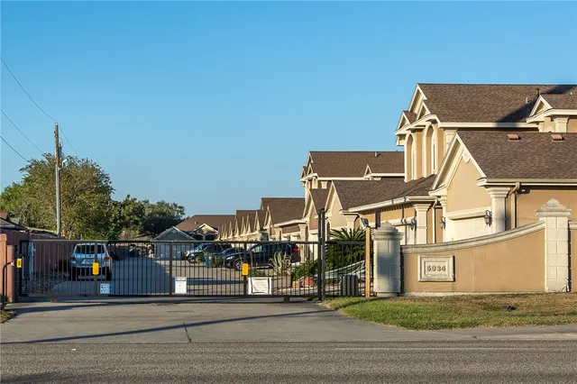 a view of a street in front of house