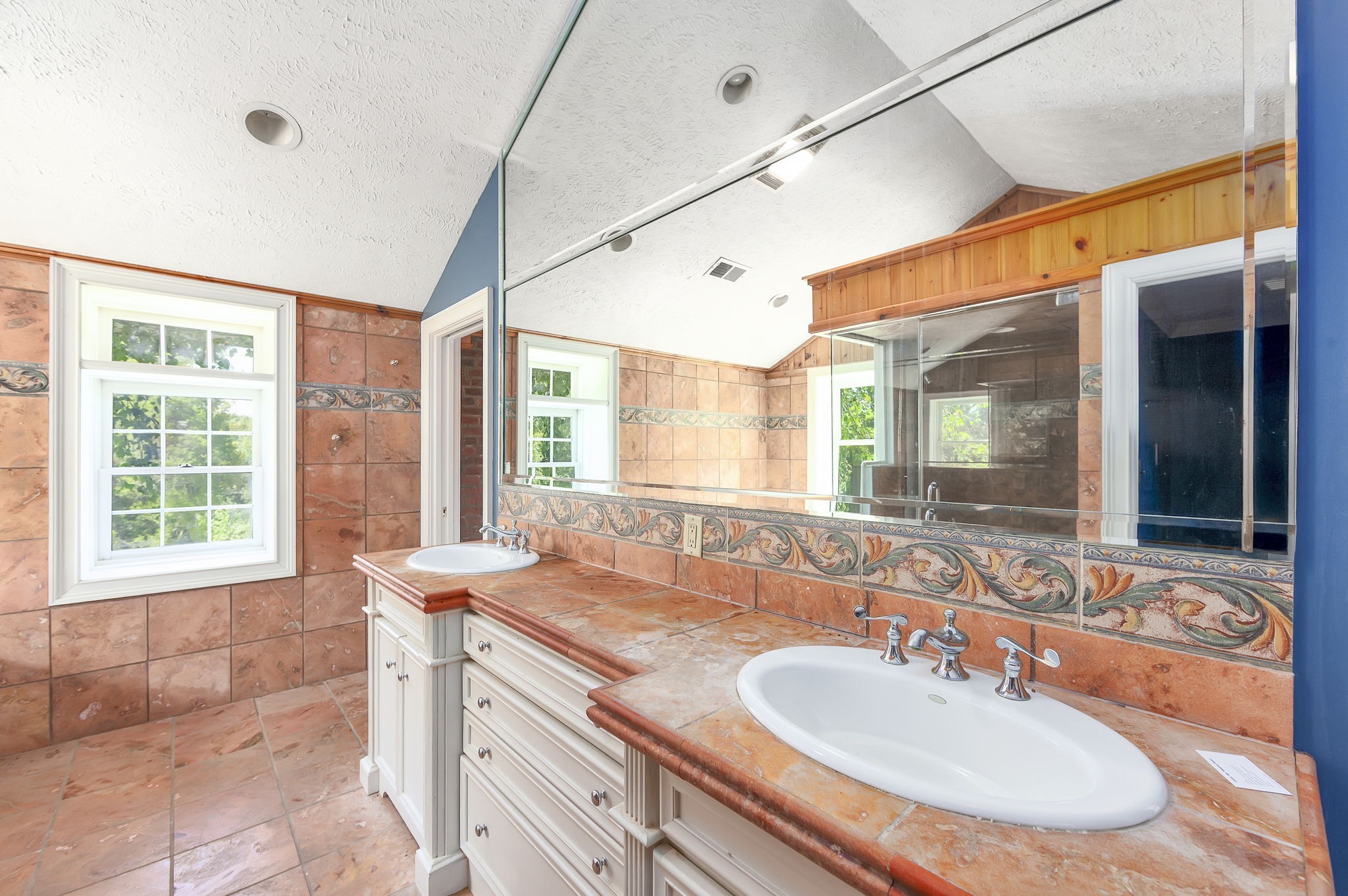 290 Leeford Lane Cedar Grove, TN 38321 - Photo 33 of 54 a bathroom with a granite countertop sink and a large mirror