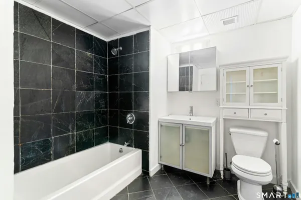 a view of a city with tall buildings