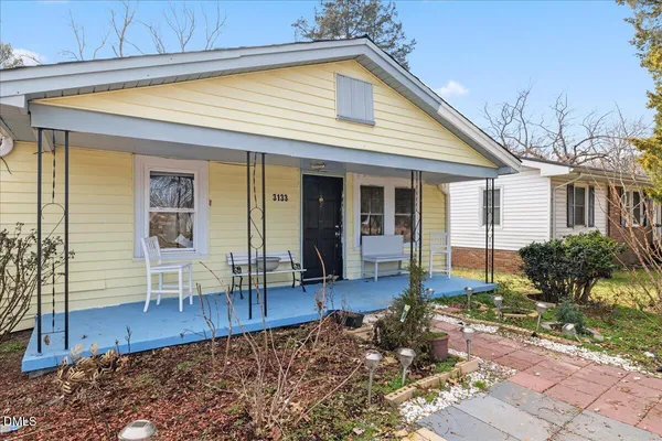 a view of a house with a patio