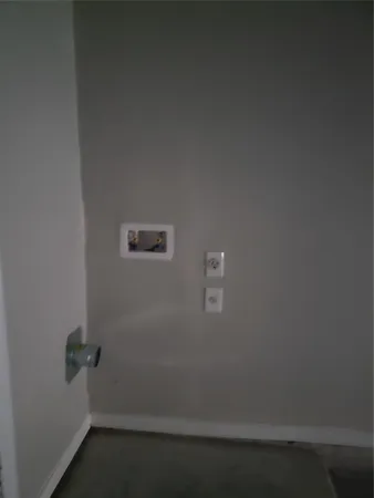 a view of small space with racks on the wall