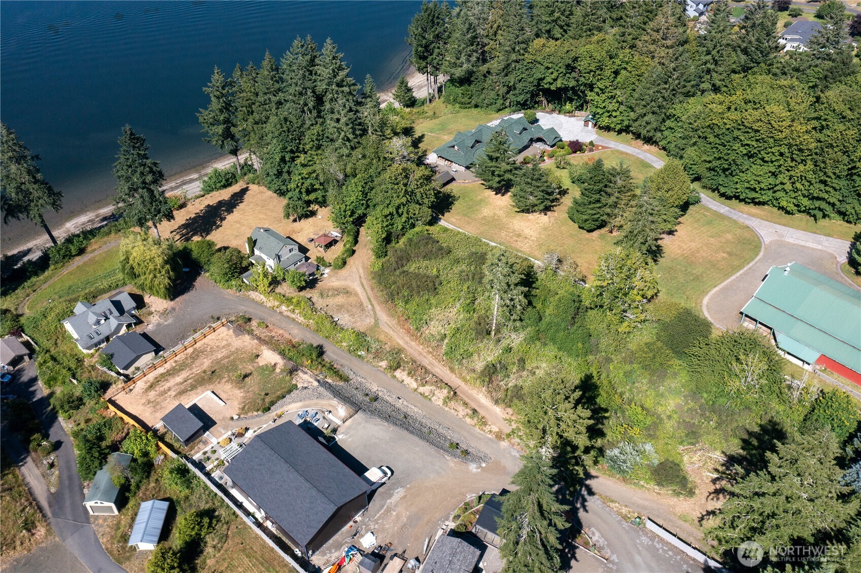 3253 Southeast Arcadia Road Shelton, WA 98584 - Photo 37 of 39 an aerial view of a house with a yard