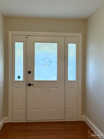 a view of front door