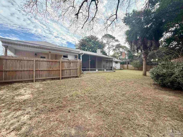 a backyard of a house