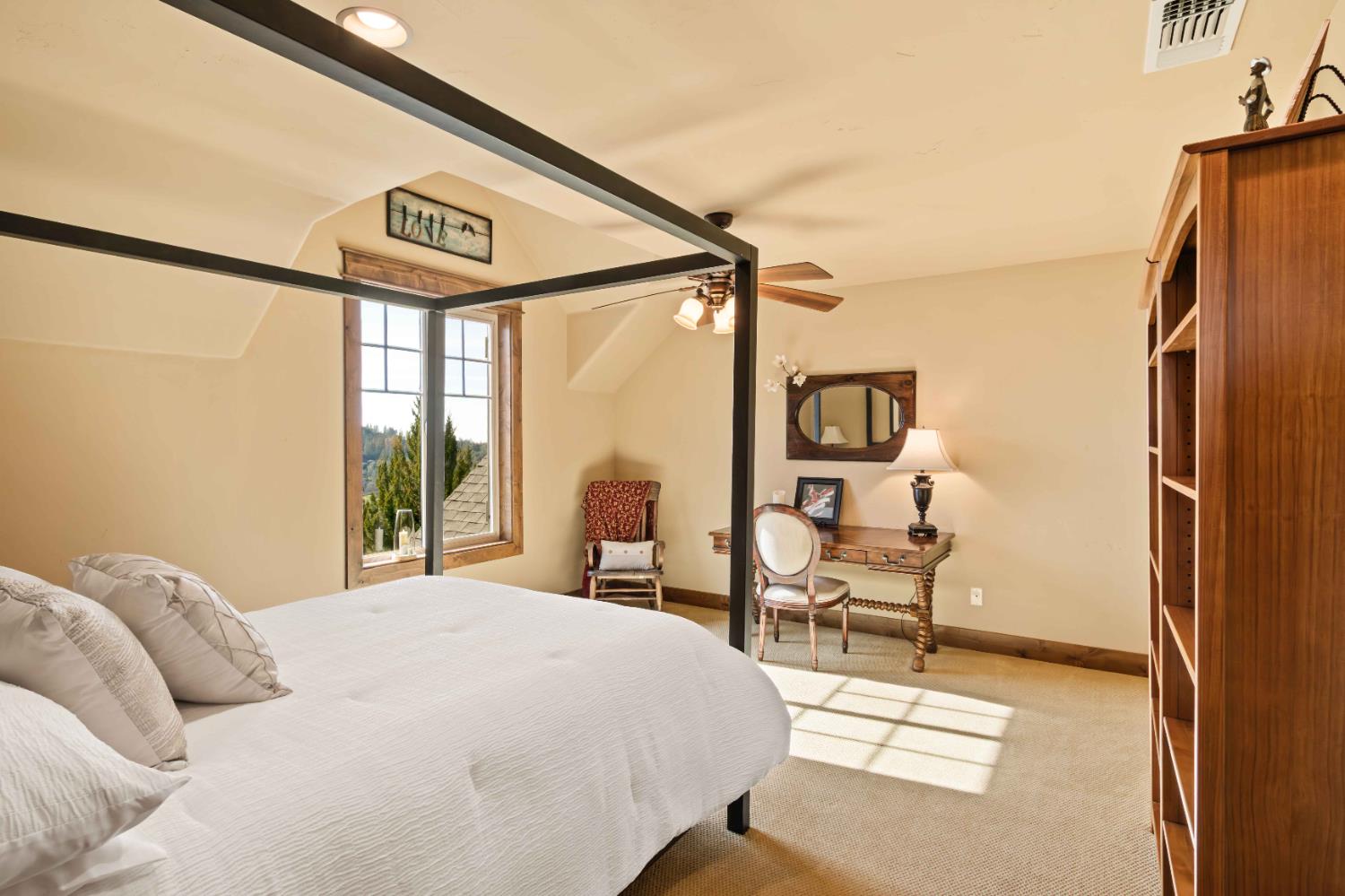 5390 Lost Creek Road Shingle Springs, CA 95682 - Photo 32 of 81 Bedroom with views out the front of the home.