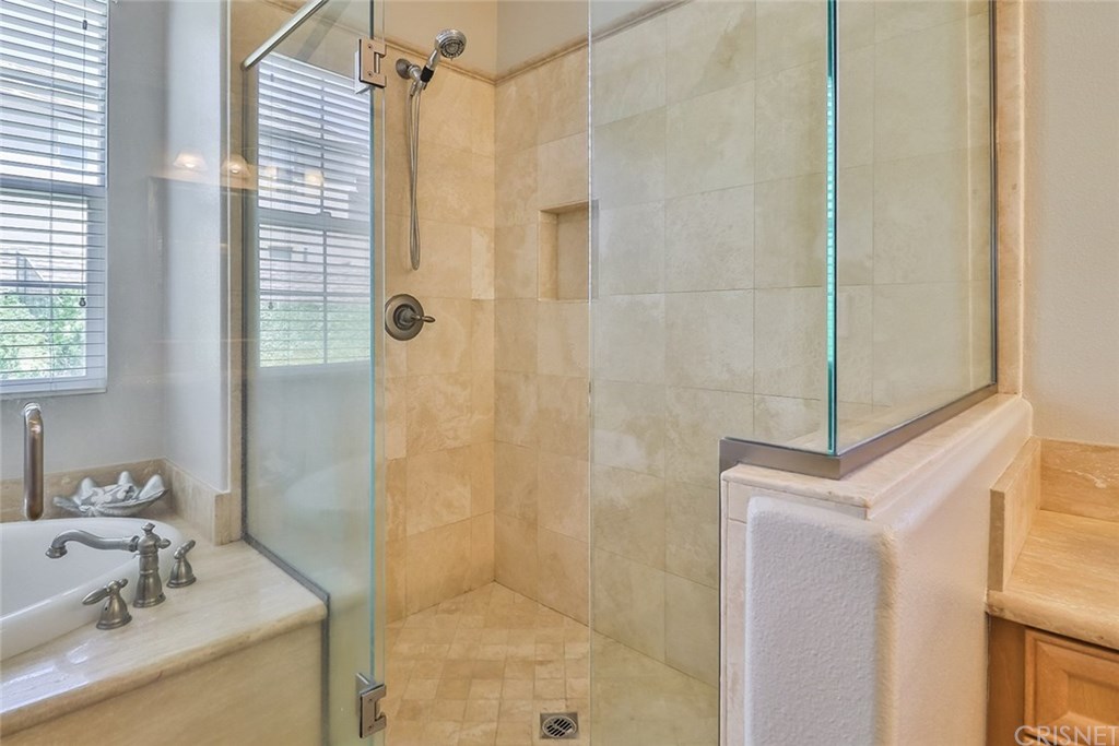 2948 Milestone Avenue Simi Valley, CA 93065 - Photo 61 of 70 master bath with large tub and separate travertine shower