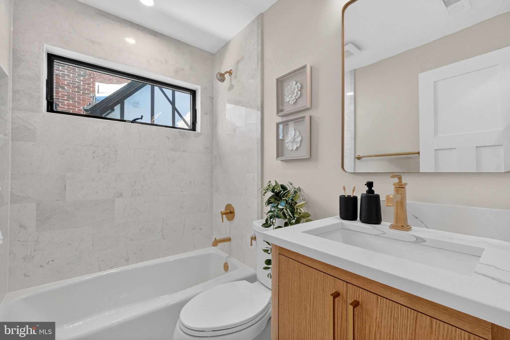 4121 Military Road Northwest Washington, DC 20015 - Photo 26 of 50 2nd Floor bath with Custom Cabinetry