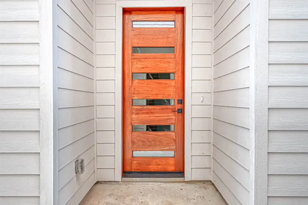 a view of front door