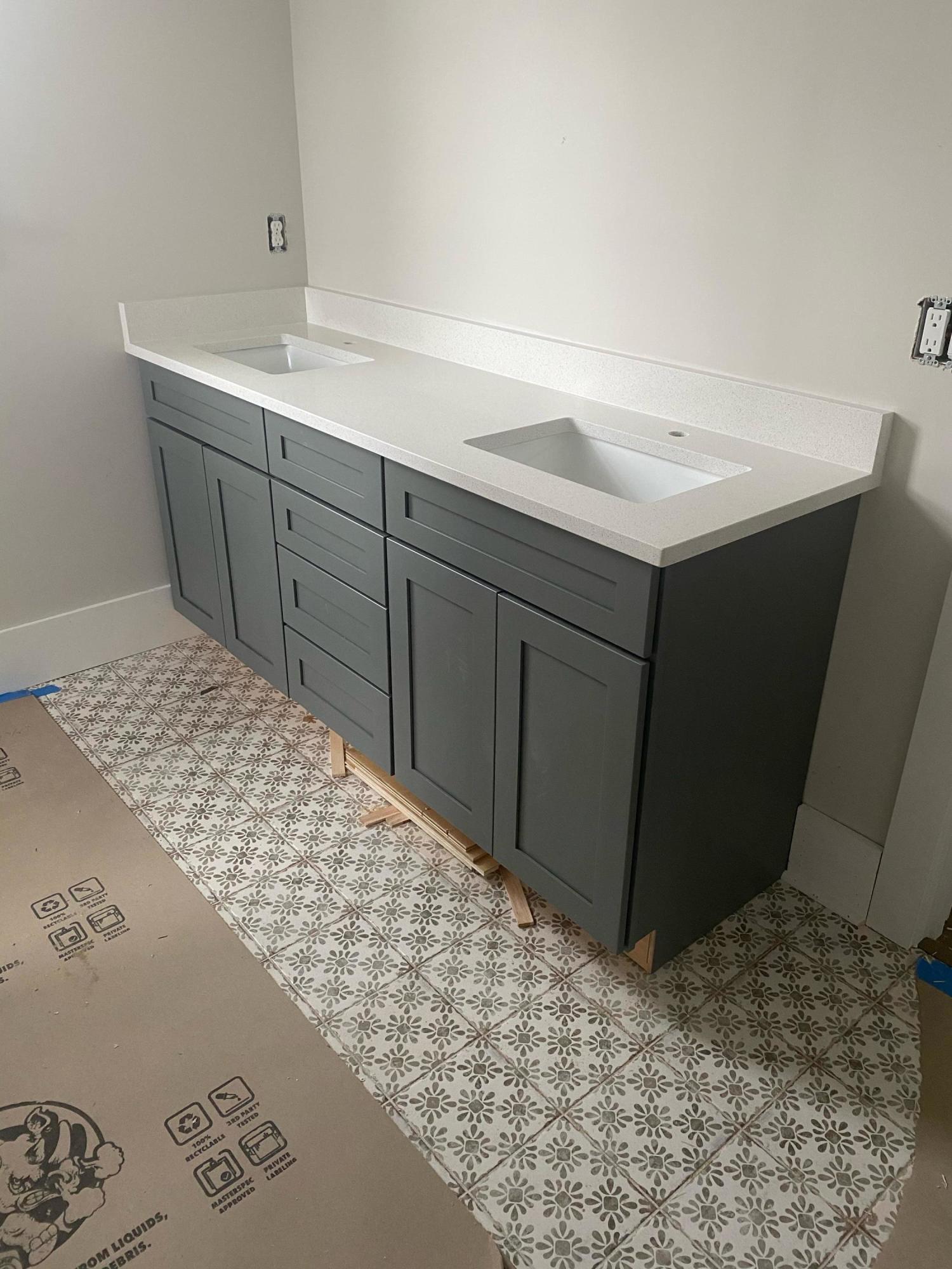 60 Walton Gulfview Drive Inlet Beach, FL 32461 - Photo 5 of 8 a bathroom with a sink and a mirror