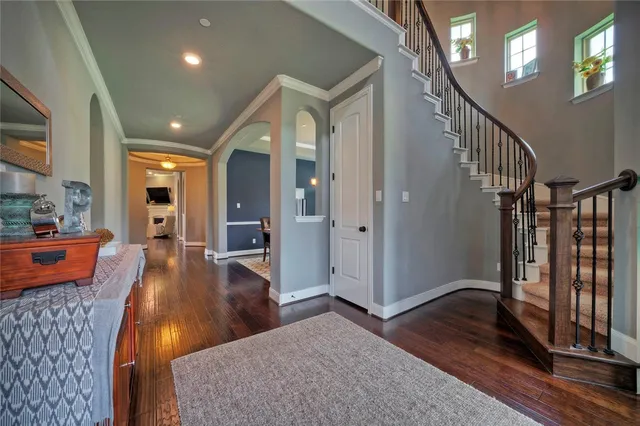 a view of a living room and dining room