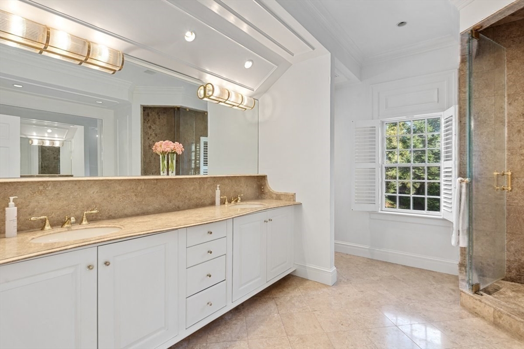 10 R Martins Lane Hingham, MA 02043 - Photo 21 of 40 a spacious bathroom with double sink and a mirror