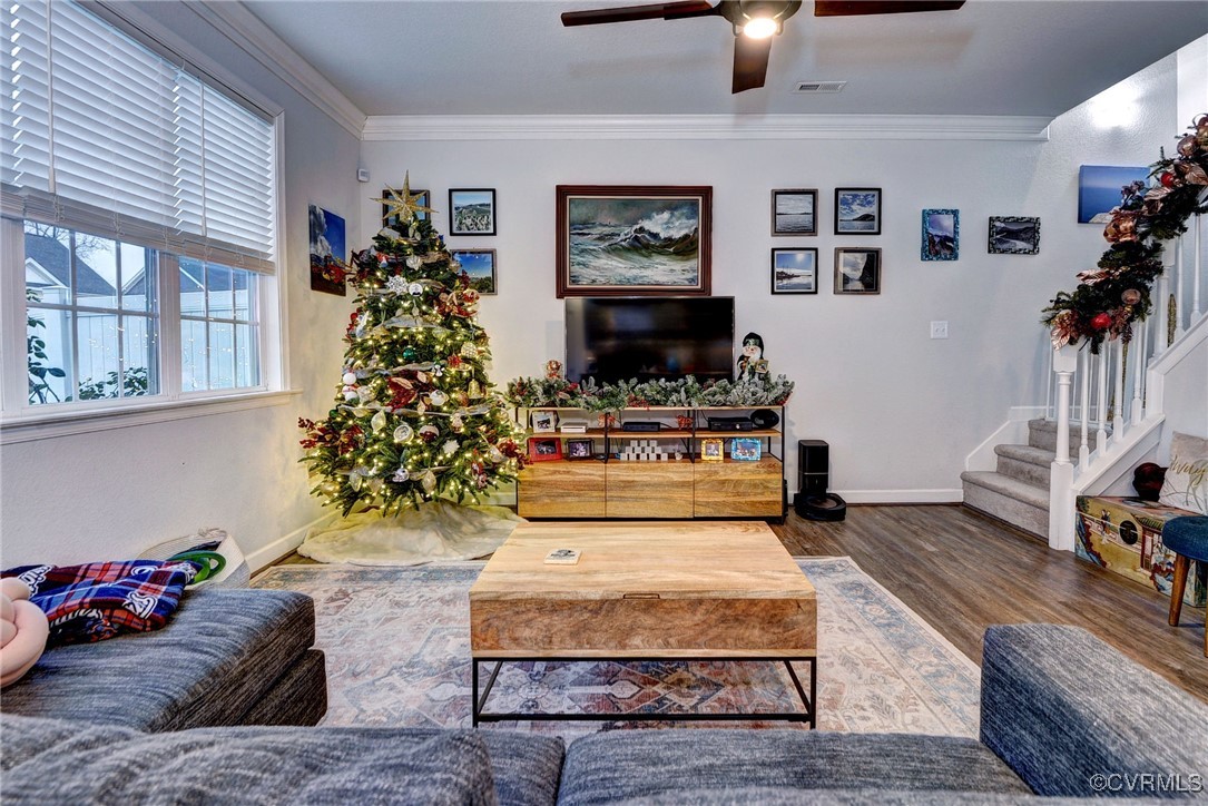325 Martin Farm Road Yorktown, VA 23692 - Photo 12 of 50 Living room featuring wood-type flooring, ornament