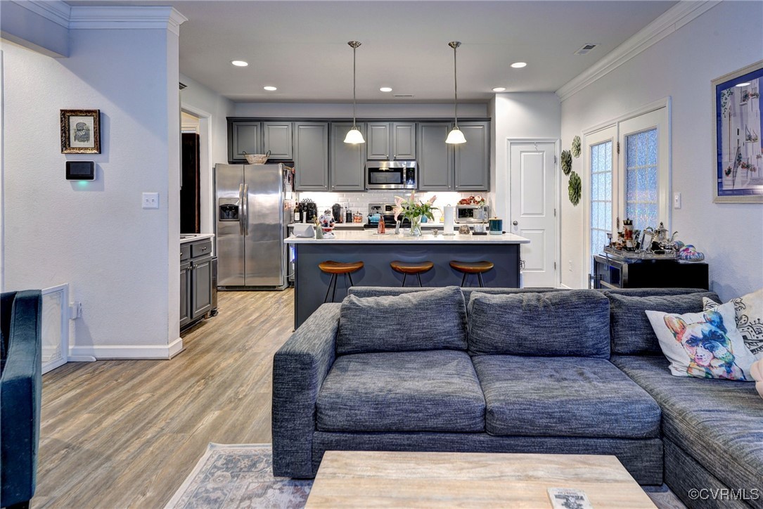 325 Martin Farm Road Yorktown, VA 23692 - Photo 14 of 50 Living room featuring light hardwood / wood-style