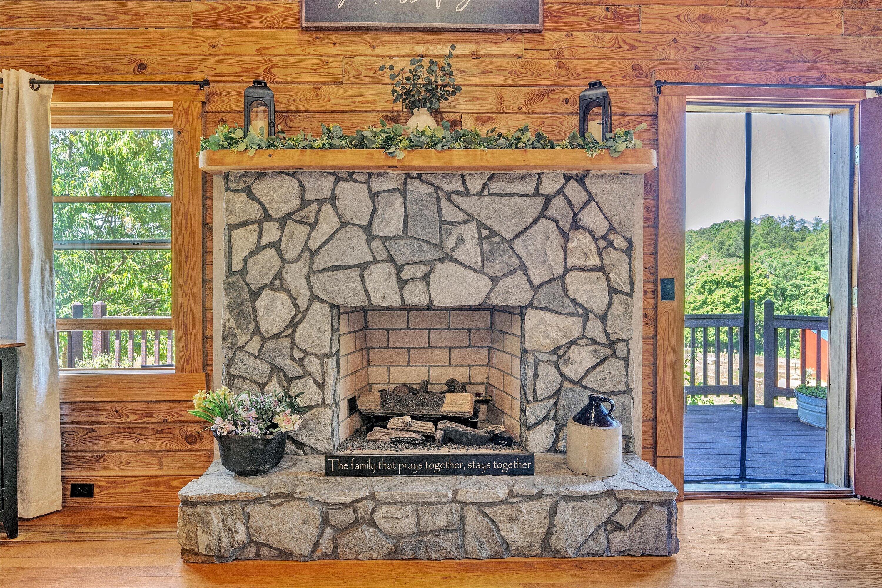 180 Thompson Ridge Circle Ferrum, VA 24088 - Photo 12 of 74 Stone Fireplace