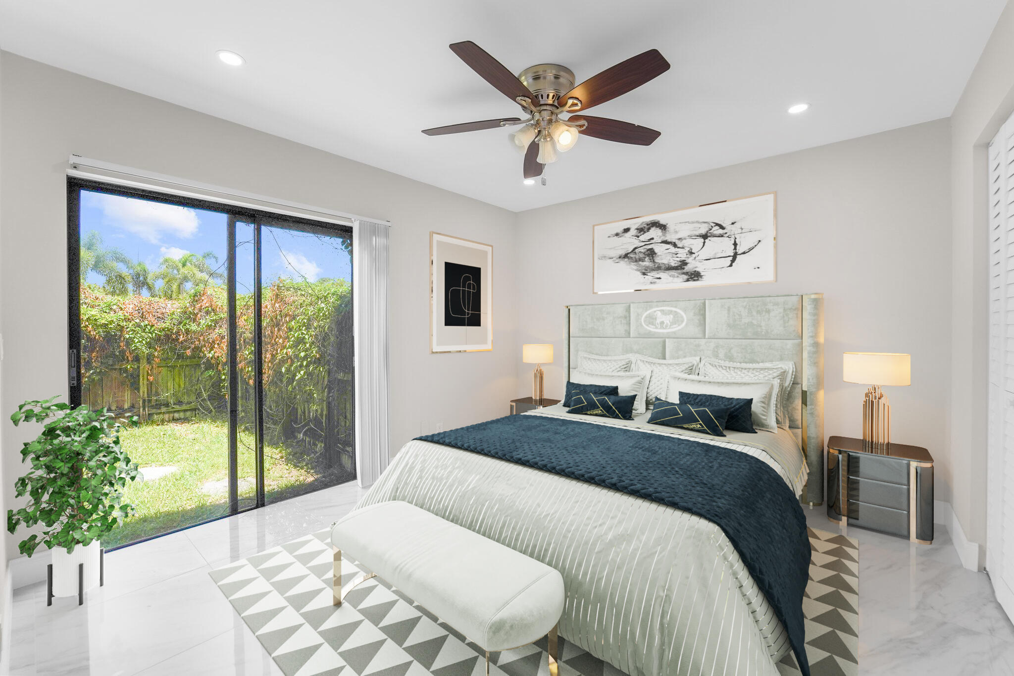 22207 Alyssum Way Boca Raton, FL 33433 - Photo 26 of 31 a bedroom with a large bed and a large window