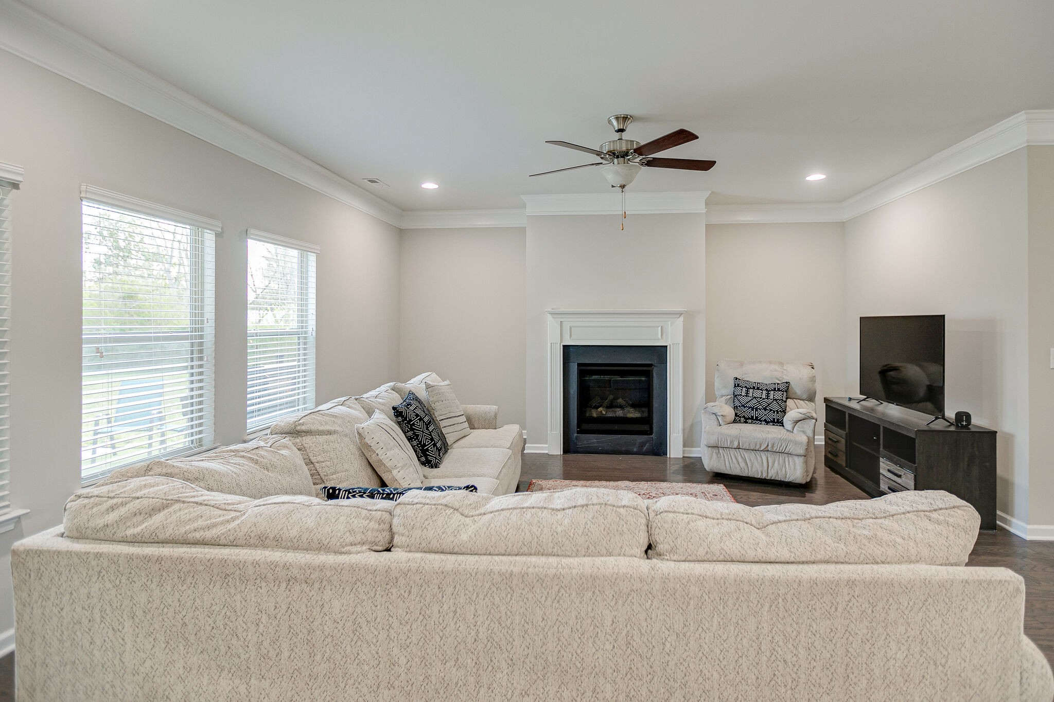 966 Carnation Drive Spring Hill, TN 37174 - Photo 9 of 31 a living room with furniture and a fireplace