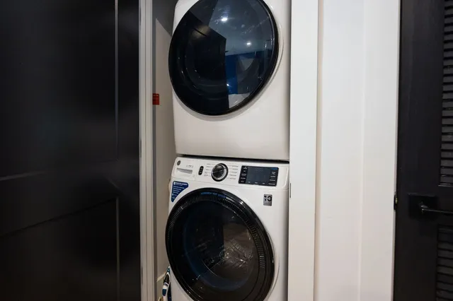 a view of swimming pool from a window