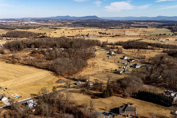 a view of a swimming pool with a mountain