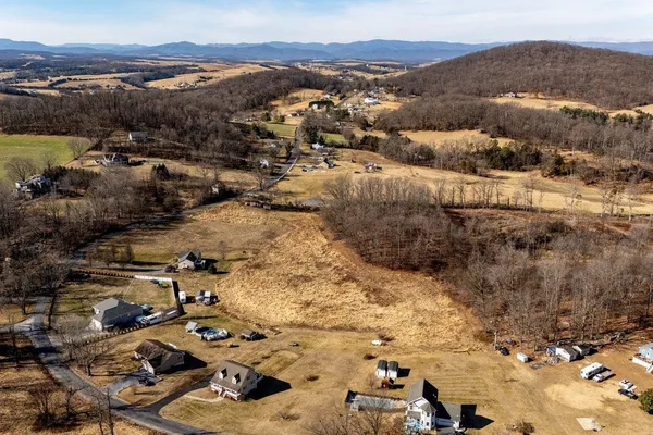 a view of city and mountain