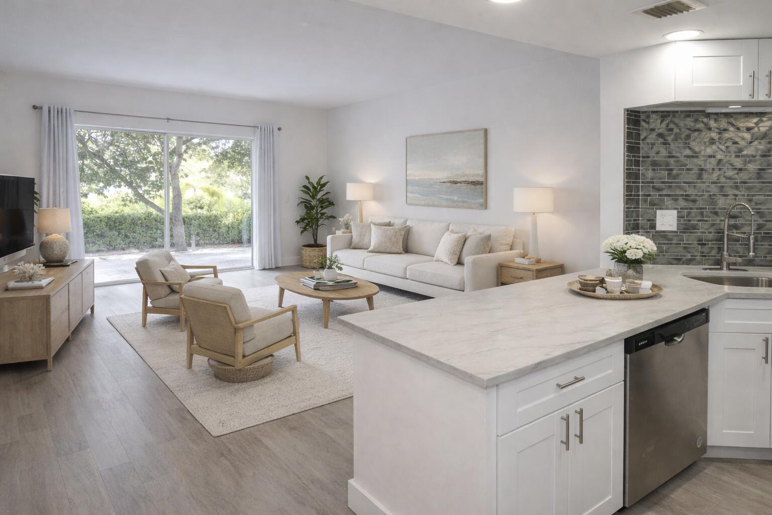 Bright and airy living space