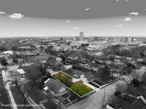 an aerial view of a city