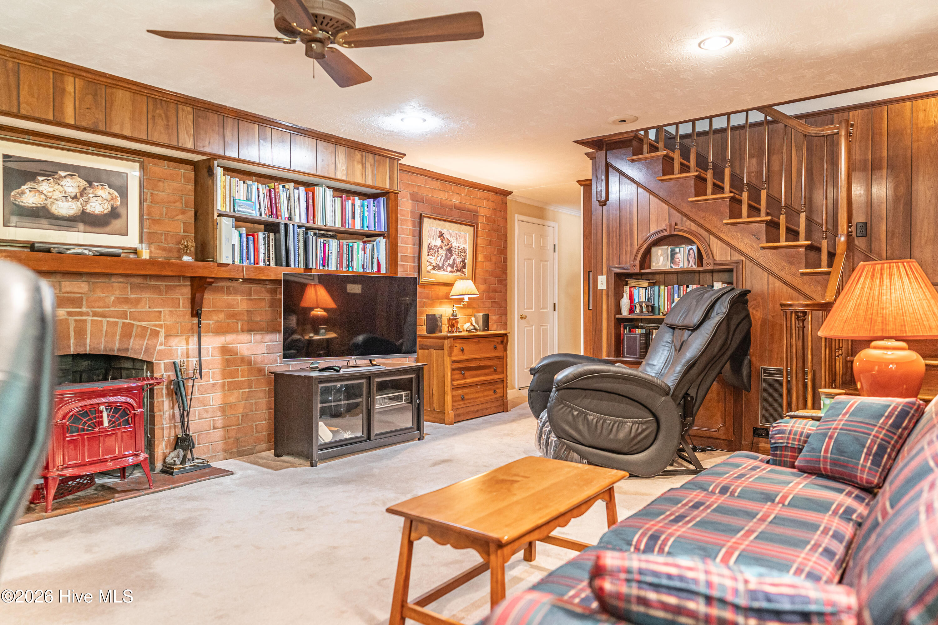 105 Canterbury Road Southern Pines, NC 28387 - Photo 40 of 57 Lowe level Den with fireplace