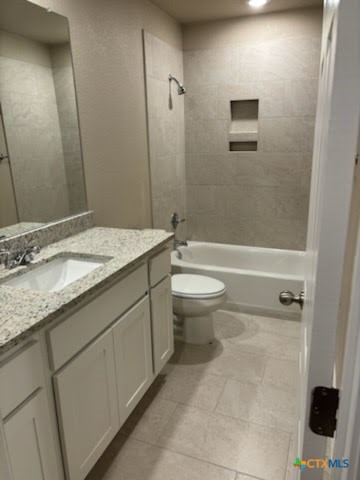 1610 Pima Trail, Unit A Harker Heights, TX 76548 - Photo 16 of 22 a bathroom with a granite countertop sink toilet and shower