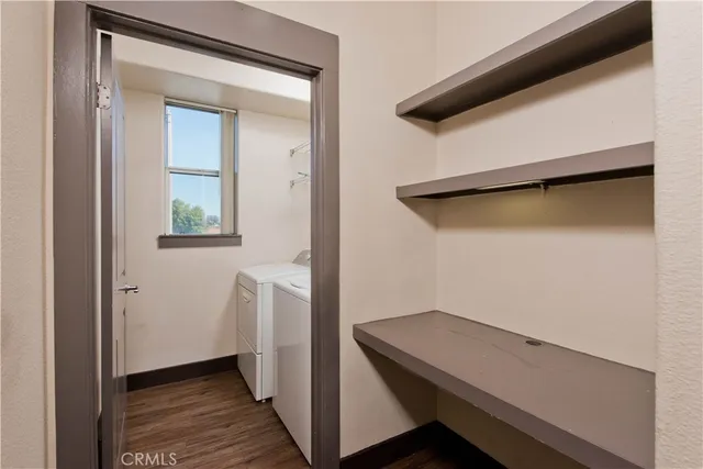 a view of a hallway with entryway