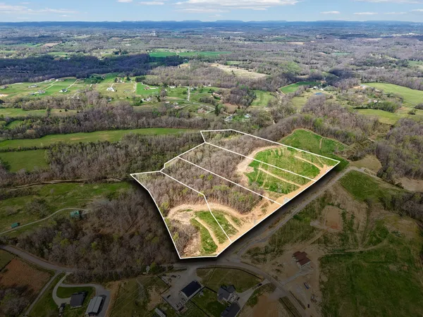 an aerial view of a residential houses with outdoor space and city view