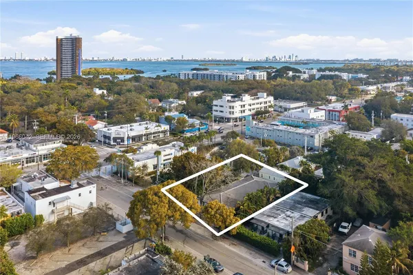 a view of a city with tall buildings