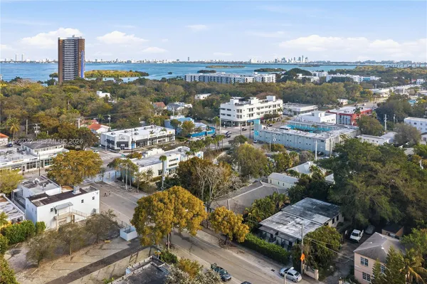 a view of a city with tall buildings