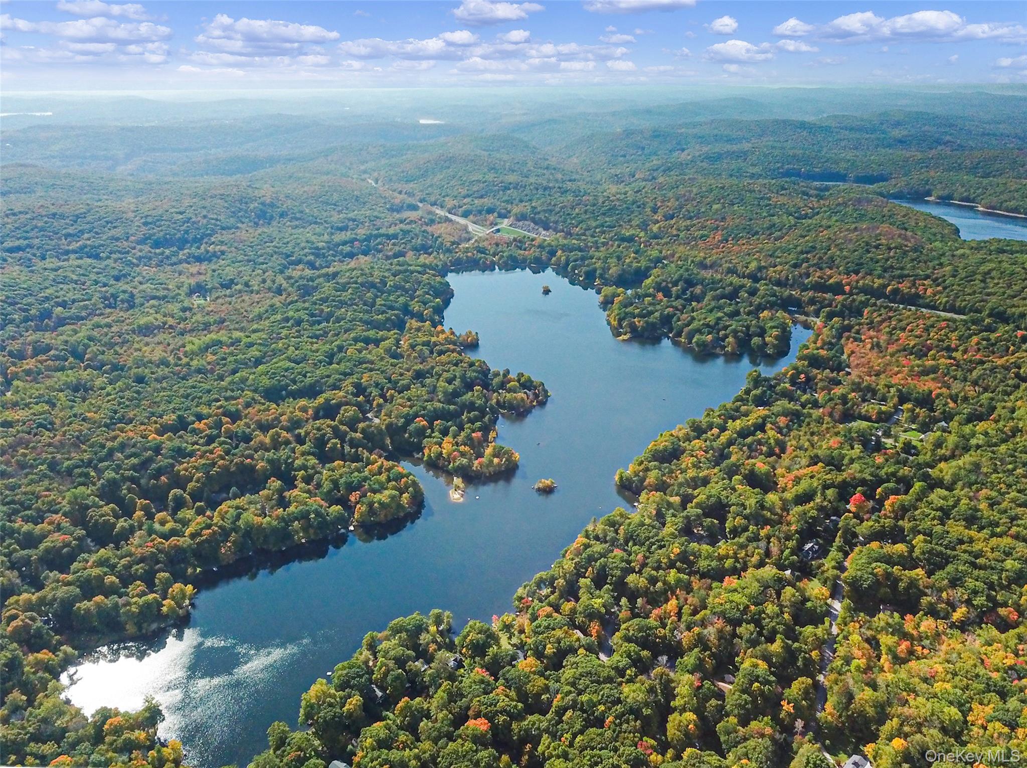 342 Lake Shore Road Putnam Valley, NY 10579 - Photo 44 of 46 Drone / aerial view of a forest and a large body of water