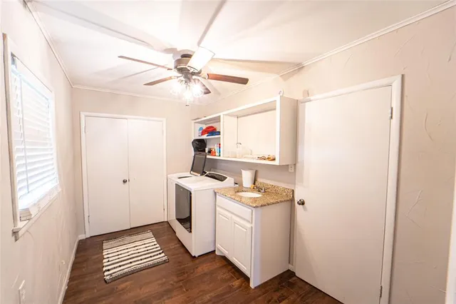 a room with storage and utility