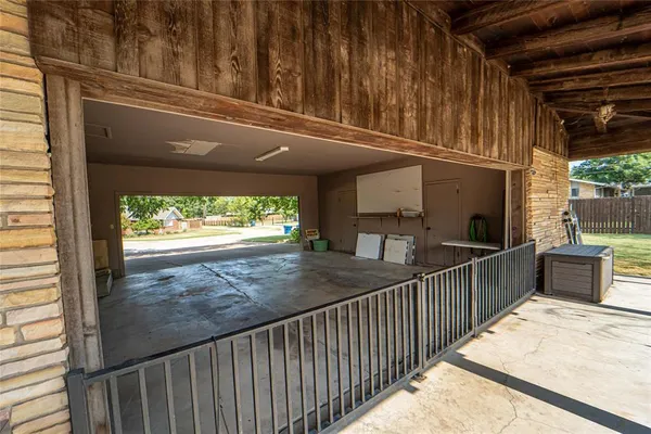 a view of a porch