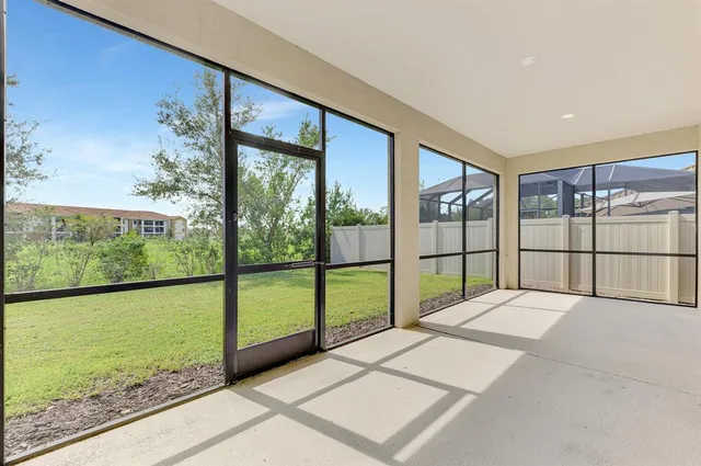 a room with a large window